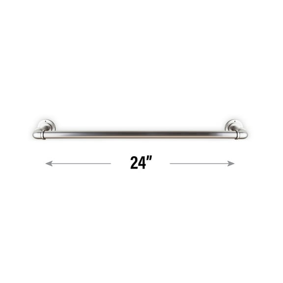 Contemporary Home Living 24" Silver Contemporary Industrial Pipe Towel Rack