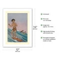 thumbnail image 2 of Surfing Boys - Book Cover Plate From Kala of Hawaii - Vintage Illustration by Ninon MacKnight c.1936 - Bamboo Fine Art 290gsm Paper (Unframed) 12x16in, 2 of 4
