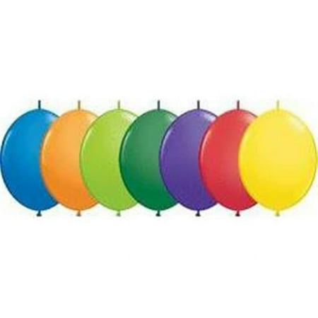 Qualatex 71572 12 in. Quicklink Carnival Latex Balloon, Assorted Color