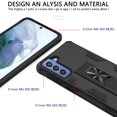 thumbnail image 4 of CoverON For Samsung Galaxy S21 FE Case, KickStand Ring Loop Holder Rugged Phone Cover Magnetic Slide Stand, Black, 4 of 9