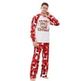 thumbnail image 2 of Uaswgudfs Christmas Dad Pajamas Set, Family Matching Reindeer Plaid & "Family 2026 Christmas" Print Long Sleeve Top with Pants, Festive Holiday Sleepwear Loungewear for Men, 2 of 8