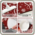 thumbnail image 5 of Let It Snow Snowman Snowflake Winter Christmas Decorative Kitchen Mats Set of 2, Home Party Low-Profile Kitchen Rugs,Red Christmas Kitchen Mats for Floor 17x30+17x47 Inch, 5 of 6