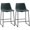 Dark Green, variant on HOMCOM Bar Stools Set of 2, Counter Height Barstools with Back, Dark Brown