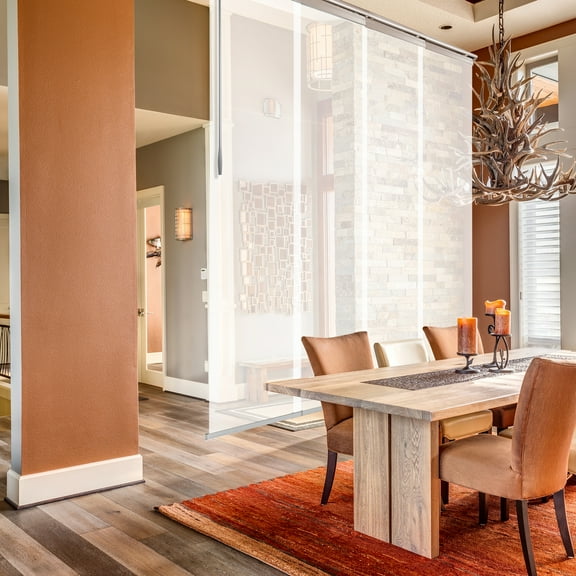 Domovina 4 Panel Track Vertical Blinds, Adjustable 48-88"W x 91.4"H - Kalyna