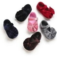 thumbnail image 4 of Baby Girl Mary Jane Flats Shoes Non Slip Soft Sole Infant Toddler First Walker Wedding Princess Dress Crib Shoes, 4 of 5