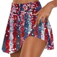 thumbnail image 2 of QATAINLAV Plus Size 4th of July Skort, Women 2024 Summer Fake Two Piece Yoga Shorts American Flag Patriotic Tennis Skirts Multicolor XXL, 2 of 6
