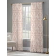 thumbnail image 4 of Pink Flowers Sheer Curtains 84 Inch Length 2 Panels Set, Baroque Scroll Floral Damask Pattern Art Voile Window Treatment Rod Pocket Curtains Sheers Drapes for Bedroom/Living Room/Kitchen 52"x84"x2, 4 of 7