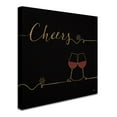 thumbnail image 2 of Trademark Fine Art 'Underlined Wine V Black' Canvas Art by Veronique Charron, 2 of 3
