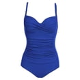 thumbnail image 6 of MSJUHEG Womens One Piece Swimsuits,One Piece Swimsuits,Push Up Bathing Suits for Women,Strapless Bathing Suits,V Neck,High Cut,Womens Tankini Bathing Suits Blue 2XL, 6 of 6