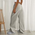thumbnail image 4 of Tii.MM Track Pants for Women Low Rise Drawstring Baggy Wide Leg Cargo Pants Jogger Sweatpants for Women, 4 of 4