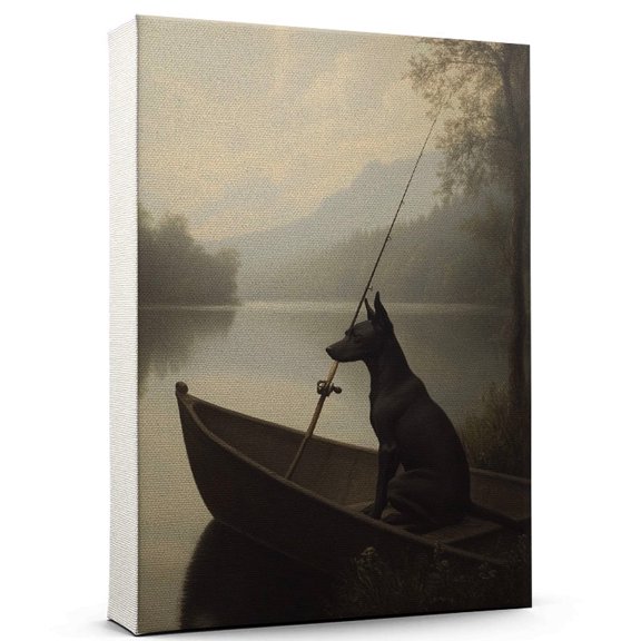 Xoloitzcuintli Dog Stretched Canvas Size 8x12 Fishing Canvas – Funny Xoloitzcuintli Dog Team Player Wall Art, Ideal Gift Fishing , Dog Owner