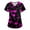 Z001-Black, variant on Valentine's Day Scrub Tops for Women Cute Heart Print V Neck Nurse Scrubs Stretchy Working Uniform Workwear