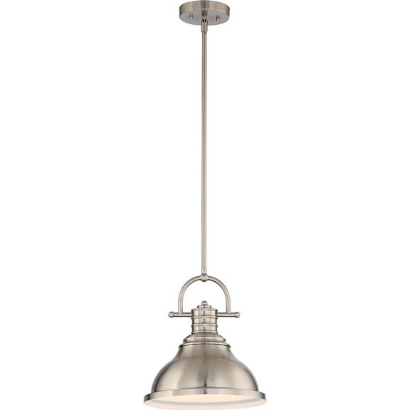 Volume Lighting V1256 1 Light 12" Wide Led Pendant - Nickel