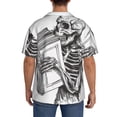 thumbnail image 3 of Kdxio Men's Hawaiian Shirt for Men Short Sleeve Shirt Skeleton Book Lover Summer Casual Holiday Beach Button Down T-Shirts, 3 of 5