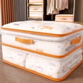 thumbnail image 4 of Clearance! KITTEHIGM Clear Storage Bags with Zipper, Large Capacity Clothing Storage Bags Space Compression Foldable Comforter Blanket Organizer for Toys, Sweaters, Bedding Sets, Closet, 4 of 6