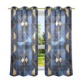 thumbnail image 6 of Yayeee Window Curtains Set of 2 for Living Room Light Filtering 63"x42", Blue Geometric Pattern, 6 of 7