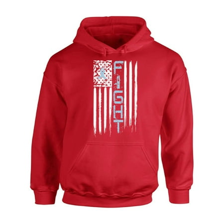 Awkward Styles Unisex Prostate Cancer Distressed American Flag Graphic Hoodie Tops Fight Blue Ribbon