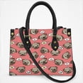 thumbnail image 2 of Pink Pattern With Cute Pugs Cross Body Bags For Women Small Leather Female Handbags Fashion Top-Handle Totes, 2 of 4