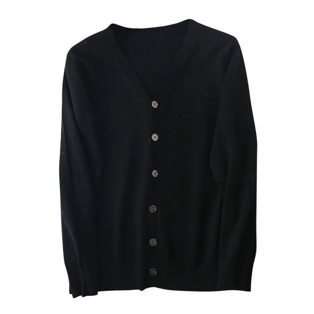 LIaqionyy Mens Lightweight Cardigan Sweaters V Neck Button down Long Sleeve Slim Knit Sweater Fall Outwear