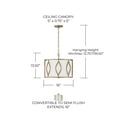 thumbnail image 3 of Capital Lighting - Cohen - 3 Light Semi-Flush Mount In Contemporary Style-13.5, 3 of 6