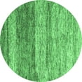 thumbnail image 1 of Ahgly Company Indoor Round Oriental Emerald Green Modern Area Rugs, 3' Round, 1 of 4