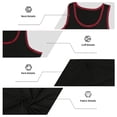 thumbnail image 6 of Clossjun Men's Tank Top Slim Fit Muscle Contrast Sleeveless Shirts Lightweight Breathable Blouses For Gym Workout Sports Black 3XL, 6 of 6
