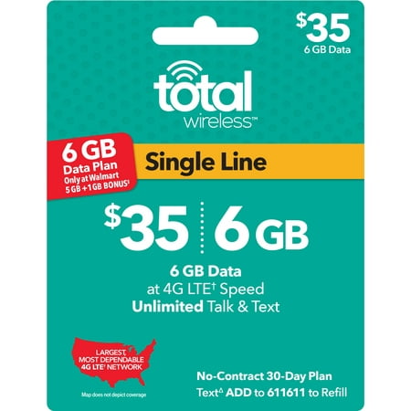 Total Wireless $35 Individual 30 Day Plan (Email