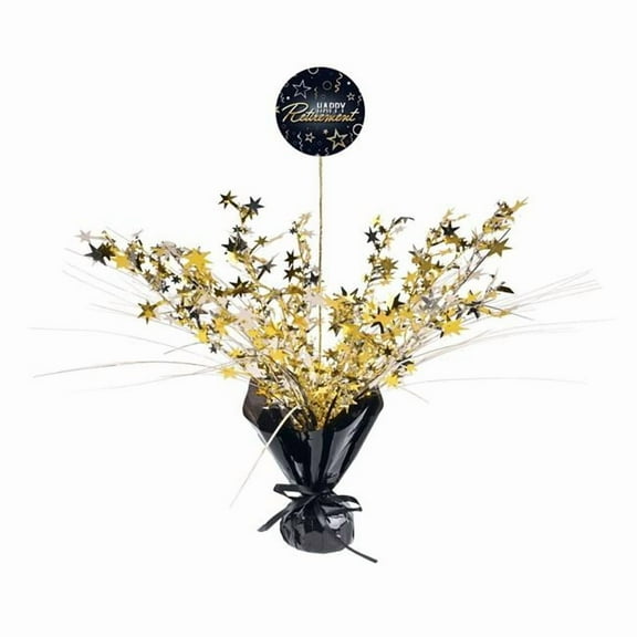 Beistle 56516 18 in. Happy Retirement Gleam-N Spray Centerpiece - Pack of 12