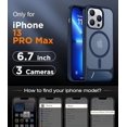 thumbnail image 2 of Funda con Soporte Magnético invisible, Delgada Mate, para iPhone 13 Pro Max, Azul, 2 of 7