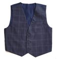 thumbnail image 4 of Boys 2-Piece Formal Vest & Suit Pants Outfit Set, Sizes: 2T to 16 (Slate Navy Plaid), 4 of 6