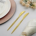 thumbnail image 4 of BalsaCircle 24 Metallic Gold 8" Plastic Knives Disposable Cutlery Wedding Party Tableware Birthday Catering, 4 of 8