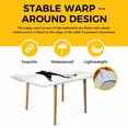 thumbnail image 4 of Modern Hockey Table Cloths for 3 Foot Rectangle Tables, Abstract Minimalist Black Grey Patio Waterproof Elastic Fitted Tablecloths, Washable Rectangular Table Cover for Camping, 4 of 8