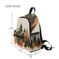 thumbnail image 3 of FORMRS School Backpack with Front Zippered Pocket 12" Student Travel Daypack, Brown Christmas Trees, 3 of 6
