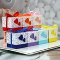thumbnail image 4 of HES 50Pcs Heart Box Multi-color Optional Detailed Eye-catching Delicate Exquisite Packaging Paper Wedding Party Candy Chocolate Container for Cookie, 4 of 8