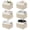 White/Beige-Rectangle (6 Pack 15''Lx13''Wx13''H), variant on 6 Pack Fabric Storage Baskets For Organizing Collapsible Bins With Handles Home Organization And (white/grey 15''lx10.2''wx9''h)