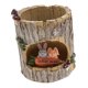thumbnail image 2 of Figura decorativa de tocón de árbol para maceta, bonita maceta para mesa de interior y exterior. Conejo, 2 of 8