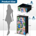 thumbnail image 3 of Dresser for Bedroom with 4 Storage Drawers Colorful Budgie Parrots Ornate Frames Tropical Leaves Pink Heart Dressers Chest of Drawers Steel Framed Fabric Closet Organizers for Entryway, 3 of 7
