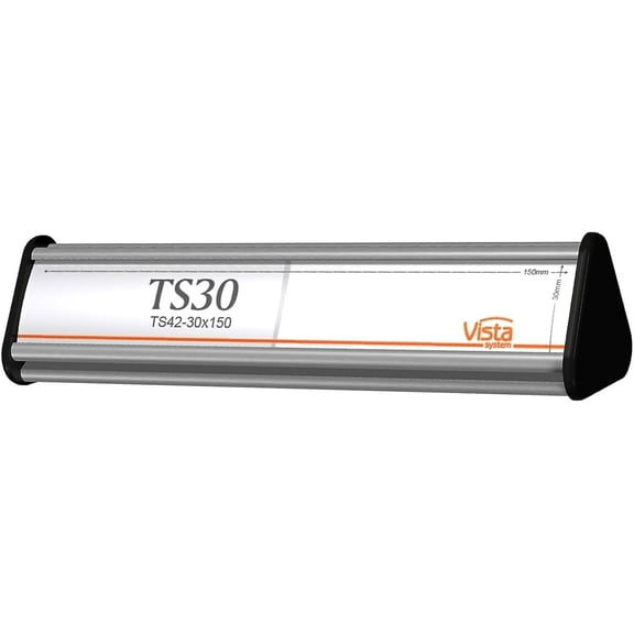 NAME PLATE HOLDER TABLE DESK STAND SIGN FRAME DISPLAY CURVATURE DESIGN SILVER ALUMINUM (30 mm H x 150 mm W)