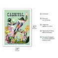 thumbnail image 2 of 1948 Carnival Havana Cuba - Two Months of Fiestas February and March - Vintage Travel Poster by Enrique Caravia c.1948 - Bamboo Fine Art 290gsm Paper Print (Unframed) 24x32in, 2 of 4
