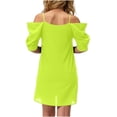 thumbnail image 4 of Royisotas Dresses for Women Tunic Maxi A Line Short Sleeve Trendy Womens Dress Fashion, 4 of 5