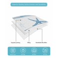 thumbnail image 5 of Quilts Queen Size Bedding Set, Blue Coastal Starfish Lightweight Quilted Comforter, Summer Conch Sea Fish Stripes Soft Reversible Bedspread Coverlet with Pillow Covers for All Season, 90" x 96", 5 of 7