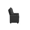 thumbnail image 4 of Perline 23"W Black PU Leather Kids Recliner Chair with Cupholder, 4 of 5
