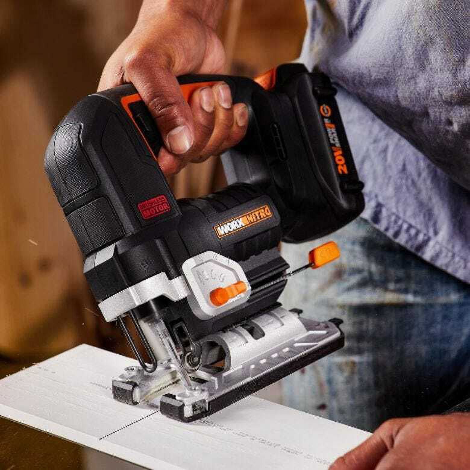 Worx Wx542l Nitro 20v Power Share Cordless Jigsaw With Brushless Motor ( battery & Charger Included) : Target