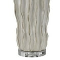 thumbnail image 4 of 28 Inch Accent Table Lamp, Hardback Fabric Shade, Embossed Ceramic, Pearl - Saltoro Sherpi, 4 of 5