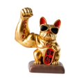 thumbnail image 4 of DOLITY Sculpture Animale Bras Musclé Statue de Chien Porte-Bonheur pour Centre de Table Intérieur Or, 4 of 9
