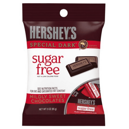 Hershey's, Sugar-Free Special Dark Mildly Sweet Chocolates, 3 oz, 12 (Best Dark Chocolate For Heart Health)
