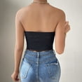 thumbnail image 3 of KIHOUT New Arrival Women Fashion Solid Casual Sleeveless Lace Strapless Narrow Cuffs Pullover Loose Street Tops, 3 of 3