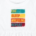 thumbnail image 4 of Inktastic Eat Sleep Wrestling Repeat Girls Baby Dress, 4 of 5