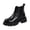 Black, variant on Women's Chunky Platform Chelsea Boots Lug Sole Slip‑On Ankle Booties Round Toe Waterproof Fall Winter Short Boots Beige