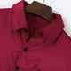 thumbnail image 4 of Ceisia Men's Solid Satin Long Sleeve Dress Shirt with Chest Pocket for Business & Casual Wear Wine L Gifts, 4 of 7